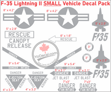 'F-35 Lightning USAF Vehicle Pack' Premium Vinyl Decal