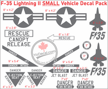 'F-35 Lightning USAF Vehicle Pack' Premium Vinyl Decal