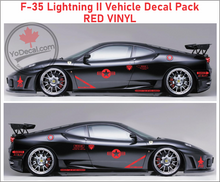 'F-35 Lightning USAF Vehicle Pack' Premium Vinyl Decal