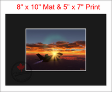 'F-35 Dusk Sentry (Mounted ARTISTIC PRINT)' Premium Wall Art