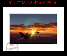 'F-35 Dusk Sentry (Mounted ARTISTIC PRINT)' Premium Wall Art