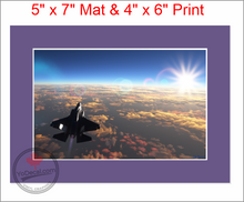 'F-35 Sun Bound (Mounted ARTISTIC PRINT)' Premium Wall Art