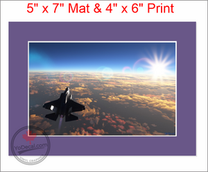 'F-35 Sun Bound (Mounted ARTISTIC PRINT)' Premium Wall Art