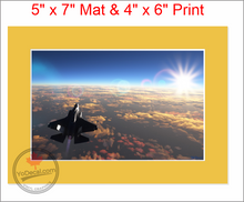 'F-35 Sun Bound (Mounted ARTISTIC PRINT)' Premium Wall Art