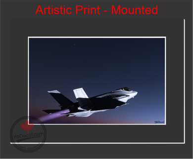 'F-35 The Edge of Space (Mounted ARTISTIC PRINT)' Premium Wall Art