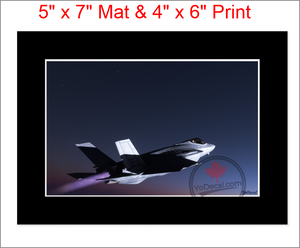 'F-35 The Edge of Space (Mounted ARTISTIC PRINT)' Premium Wall Art