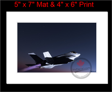 'F-35 The Edge of Space (Mounted ARTISTIC PRINT)' Premium Wall Art