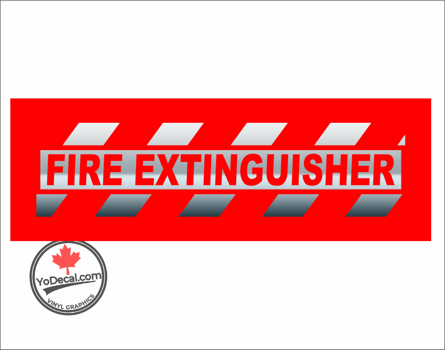 'Fire Extinguisher Hash Lines' Vinyl Decal – YoDecal.com