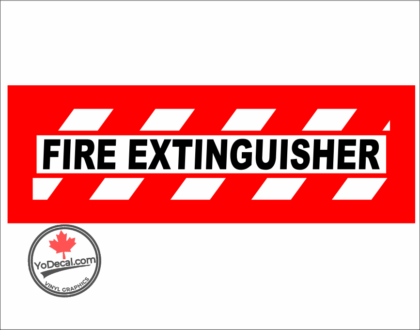 'Fire Extinguisher Hash Lines' Vinyl Decal – YoDecal.com