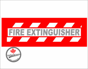 'Fire Extinguisher Hash Lines' Premium Vinyl Decal