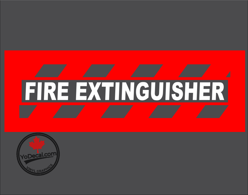 'Fire Extinguisher Hash Lines' Vinyl Decal – YoDecal.com