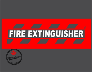 'Fire Extinguisher Hash Lines' Premium Vinyl Decal