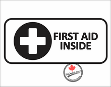 'First Aid Inside - Aviation Version 1' Premium Vinyl Decal Sticker