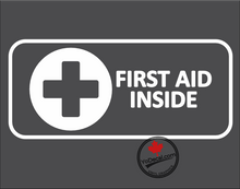 'First Aid Inside - Aviation Version 1' Premium Vinyl Decal Sticker