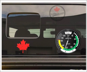 'Airspeed Indicator Flight Instrument' Premium Vinyl Decal