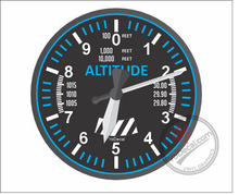 'Altimeter Flight Instrument' Premium Vinyl Decal Sticker