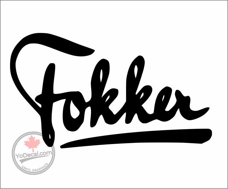 'Fokker Aircraft Tribute' Premium Vinyl Decal / Sticker