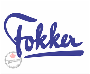 'Fokker Aircraft Tribute' Premium Vinyl Decal / Sticker