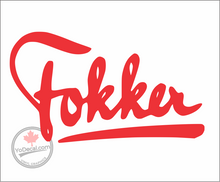 'Fokker Aircraft Tribute' Premium Vinyl Decal / Sticker