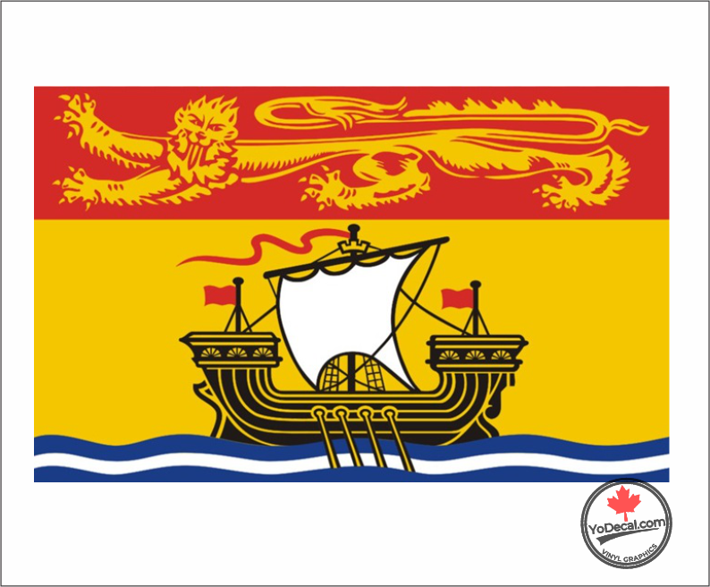 'New Brunswick Flag' Premium Vinyl Decal