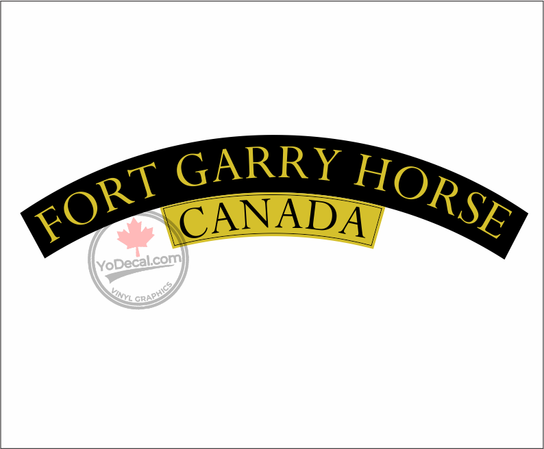 'Fort Garry Horse WWII Shoulder Flash' Premium Vinyl Decal / Sticker ...