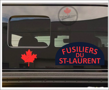 Les Fusiliers du Saint-Laurent WWII Shoulder Flash Vinyl Decal / Sticker