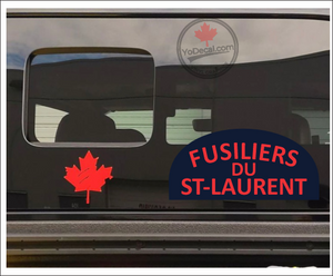 Les Fusiliers du Saint-Laurent WWII Shoulder Flash Vinyl Decal / Sticker