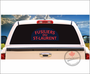 Les Fusiliers du Saint-Laurent WWII Shoulder Flash Vinyl Decal / Sticker