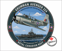 Grumman Avenger & HMCS Magnificent CWHM Vinyl Decal Sticker