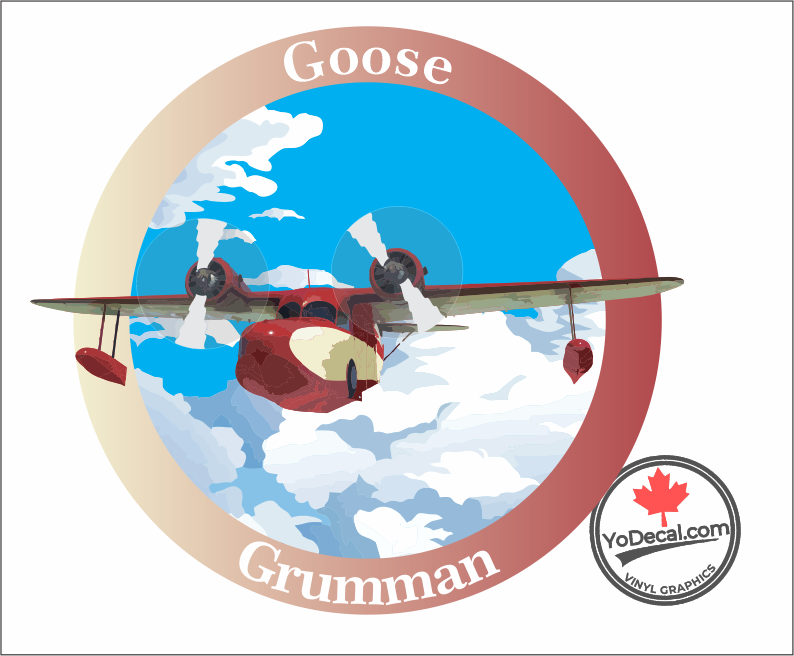 'Grumman G-21 Goose Full Colour' Premium Vinyl Decal