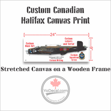 Custom RCAF Handley Page Halifax Bomber Print
