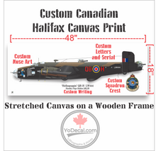 Custom RCAF Handley Page Halifax Bomber Print