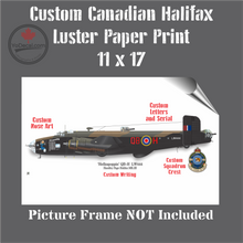 Custom RCAF Handley Page Halifax Bomber Print