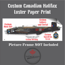 Custom RCAF Handley Page Halifax Bomber Print