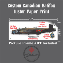 Custom RCAF Handley Page Halifax Bomber Print