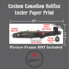 Custom RCAF Handley Page Halifax Bomber Print