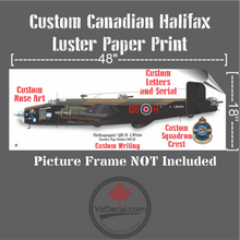 Custom RCAF Handley Page Halifax Bomber Print