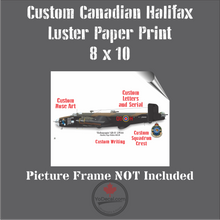 Custom RCAF Handley Page Halifax Bomber Print