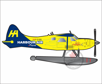 'Harbour Air eBeaver' Premium Vinyl Decal / Sticker