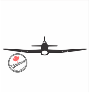 'Hawker Typhoon WWII Frontal' Premium Vinyl Decal Sticker