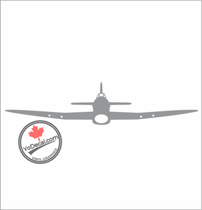 'Hawker Typhoon WWII Frontal' Premium Vinyl Decal Sticker