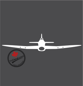 'Hawker Typhoon WWII Frontal' Premium Vinyl Decal Sticker