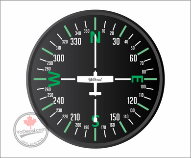 'Heading Indicator Flight Instrument' Premium Vinyl Decal Sticker