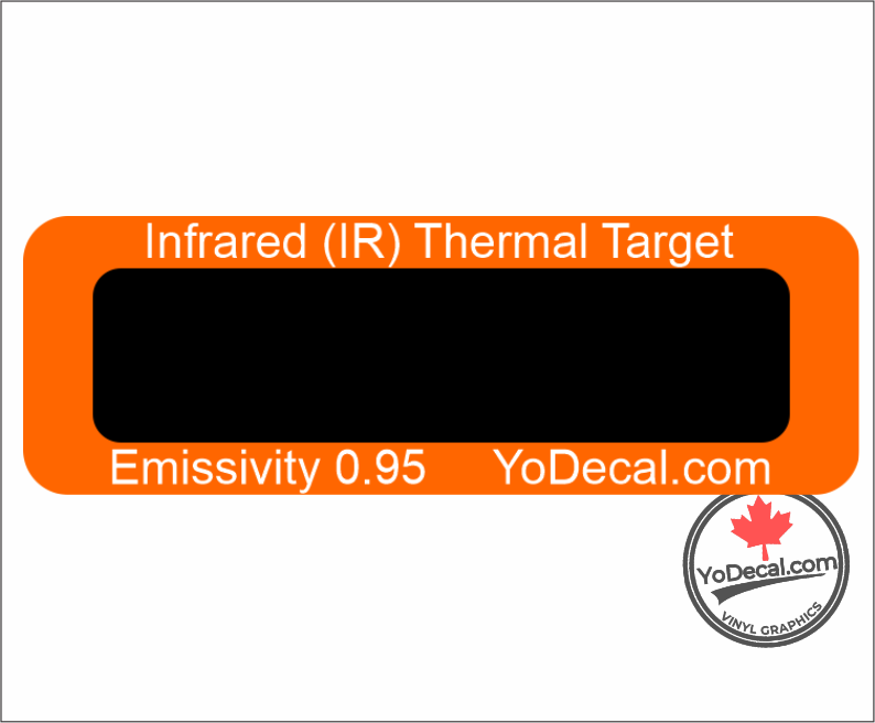 Infrared Inspection Sticker Infrared (IR) Thermal Imaging 0.95 Emissivity Targets Rectangle ...