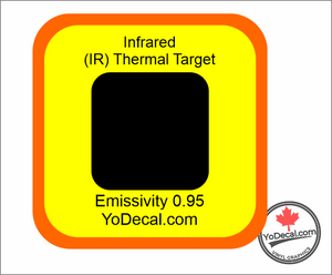 Infrared (IR) Thermal Imaging 0.95 Emissivity Targets Square