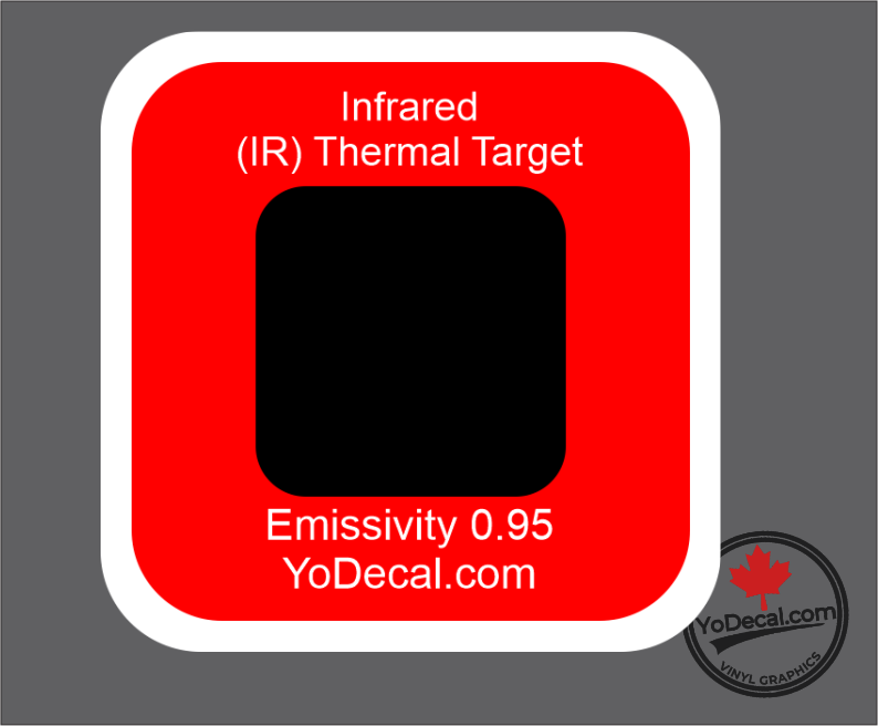 Infrared (IR) Thermal Imaging 0.95 Emissivity Targets Square – YoDecal.com