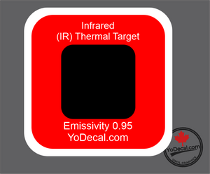 Infrared (IR) Thermal Imaging 0.95 Emissivity Targets Square