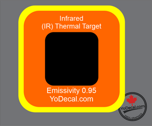 Infrared (IR) Thermal Imaging 0.95 Emissivity Targets Square