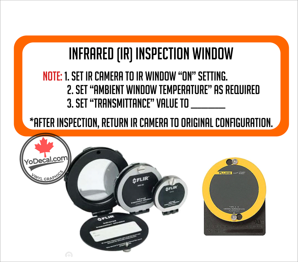 Infrared (IR) Window Info Labels – YoDecal.com