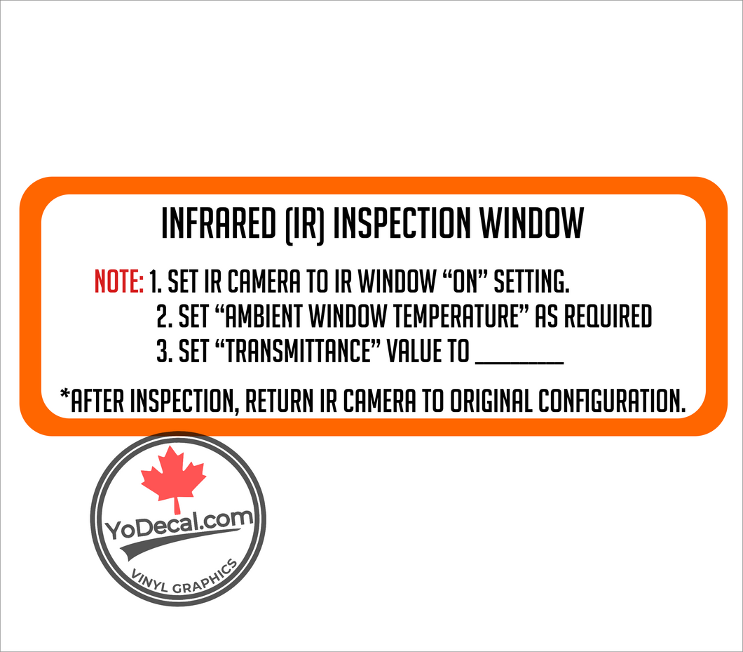 Infrared (IR) Window Info Labels